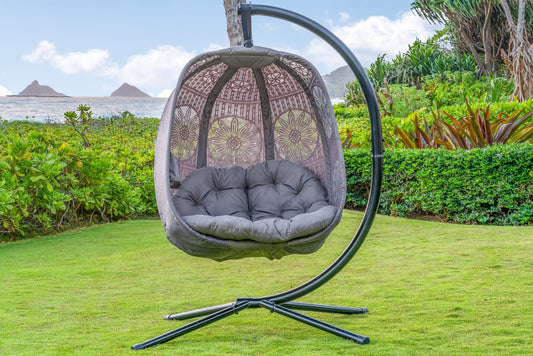 FlowerHouse Hanging Egg Chair - Dreamcatcher with stand - Outdoor Oasis