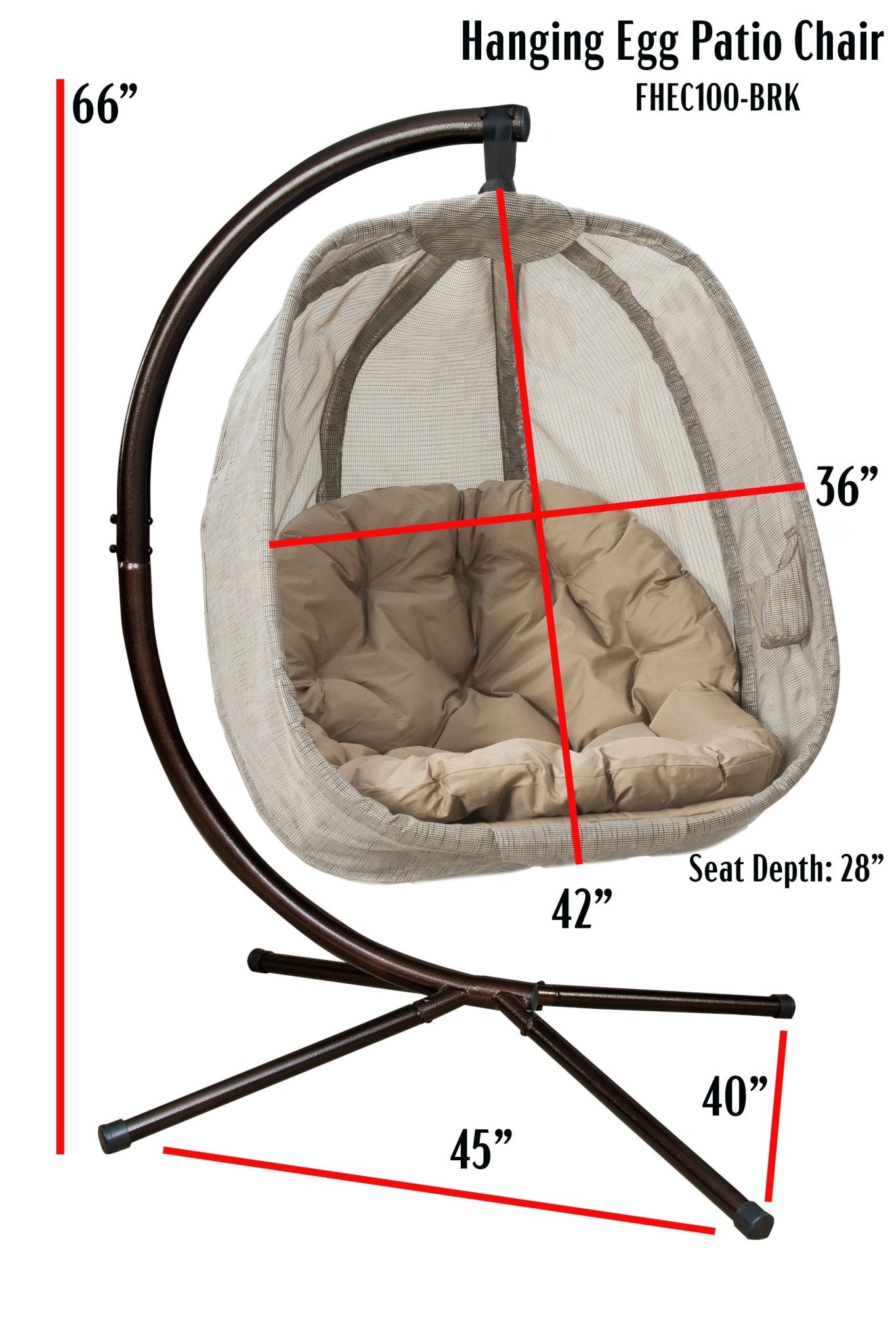 FlowerHouse Hanging Egg Chair with stand - Outdoor Oasis