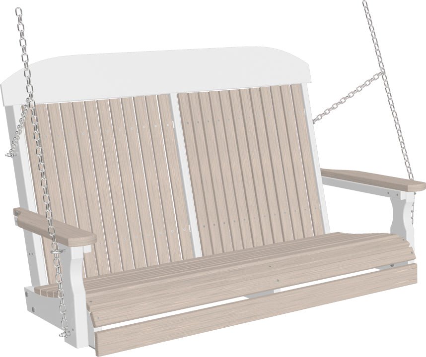 LuxCraft 4' Classic Swing - Premium Woodgrain Line - Outdoor Oasis