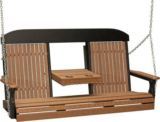 LuxCraft 5' Classic Swing - Premium Woodgrain Line - Outdoor Oasis