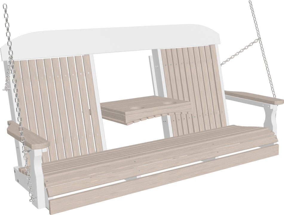 LuxCraft 5' Classic Swing - Premium Woodgrain Line - Outdoor Oasis