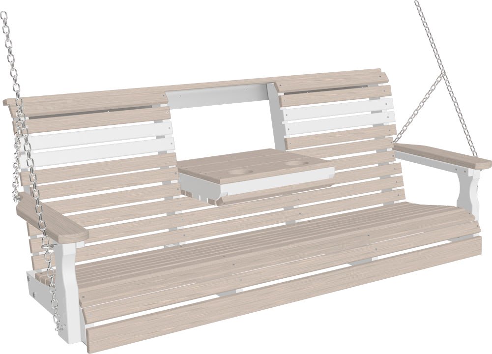 LuxCraft 5' Plain Swing - Premium Woodgrain Line - Outdoor Oasis