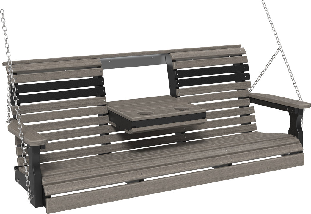 LuxCraft 5' Plain Swing - Premium Woodgrain Line - Outdoor Oasis