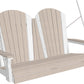 LuxCraft 4' Adirondack Swing - Premium Woodgrain Line - front view in birch and white