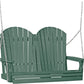 LuxCraft 4' Adirondack Swing - front view in green