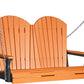 LuxCraft 4' Adirondack Swing - front view in orange