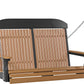LuxCraft 4' Classic Swing - front view in cedar and black