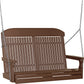 LuxCraft 4' Classic Swing - front view in chestnut brown