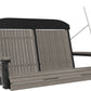 LuxCraft 4' Classic Swing - Premium Woodgrain Line - front view in coastal gray and black