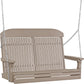 LuxCraft 4' Classic Swing - front view in weatherwood