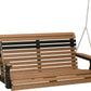 LuxCraft 4' Plain Swing - Premium Woodgrain Line - front view in antique mahogany and black