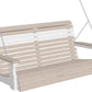 LuxCraft 4' Plain Swing - Premium Woodgrain Line - front view in birch and white
