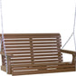 LuxCraft 4' Plain Swing - front view in chestnut brown