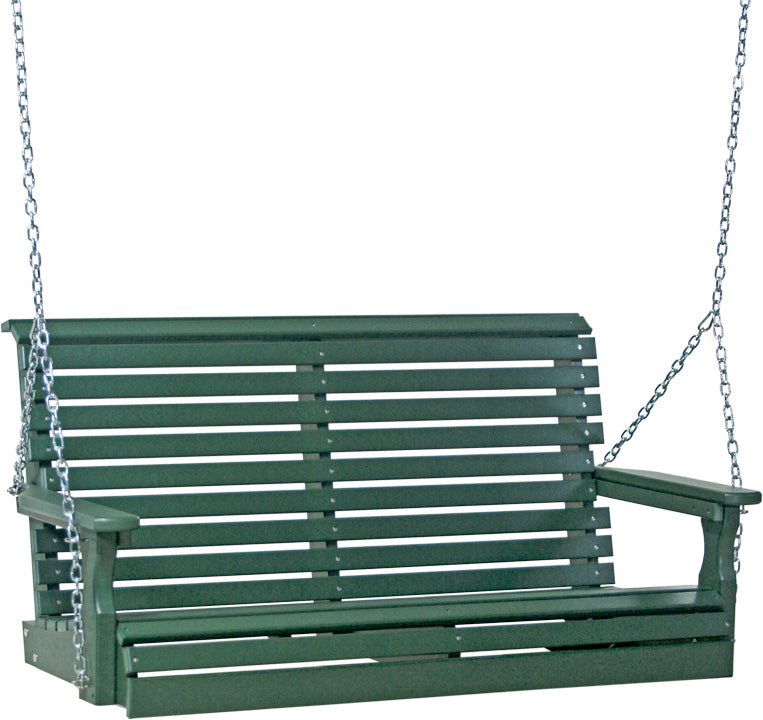 LuxCraft 4' Plain Swing - front view in green