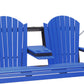 LuxCraft 5' Adirondack Swing - front view in blue and black