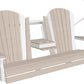 LuxCraft 5' Adirondack Swing - Premium Woodgrain Line - front view in birch and white