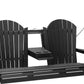 LuxCraft 5' Adirondack Swing - front view in black