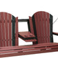 LuxCraft 5' Adirondack Swing - front view in cherry and black