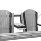LuxCraft 5' Adirondack Swing - front view in dove gray and black