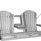 LuxCraft 5' Adirondack Swing - front view in dove gray and slate