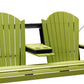 LuxCraft 5' Adirondack Swing - front view in lime green and black