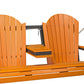 LuxCraft 5' Adirondack Swing - front view in tangerine and black