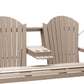 LuxCraft 5' Adirondack Swing - front view in weatherwood