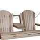 LuxCraft 5' Adirondack Swing - front view in weatherwood and brown