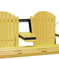 LuxCraft 5' Adirondack Swing - front view in yellow and black