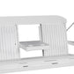 LuxCraft 5' Classic Swing - front view with center tray lowered in white