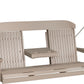 LuxCraft 5' Classic Swing - front view with center tray lowered in weatherwood
