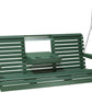 LuxCraft 5' Plain Swing - front view with center tray lowered in green