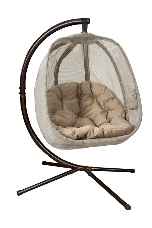 FlowerHouse Hanging Egg Chair with stand - front view
