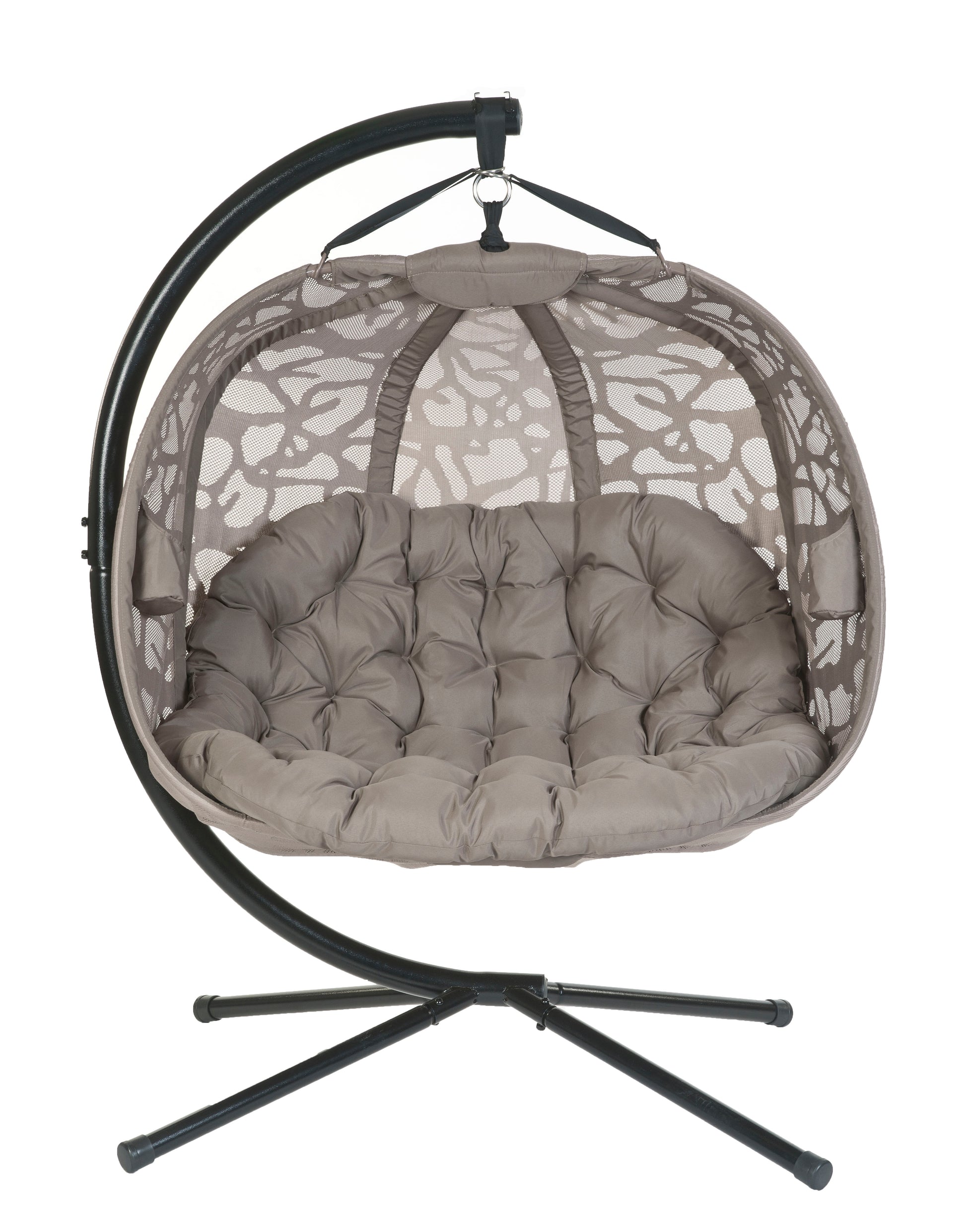 FlowerHouse Hanging Pumpkin Loveseat Chair with stand-Branch - front view