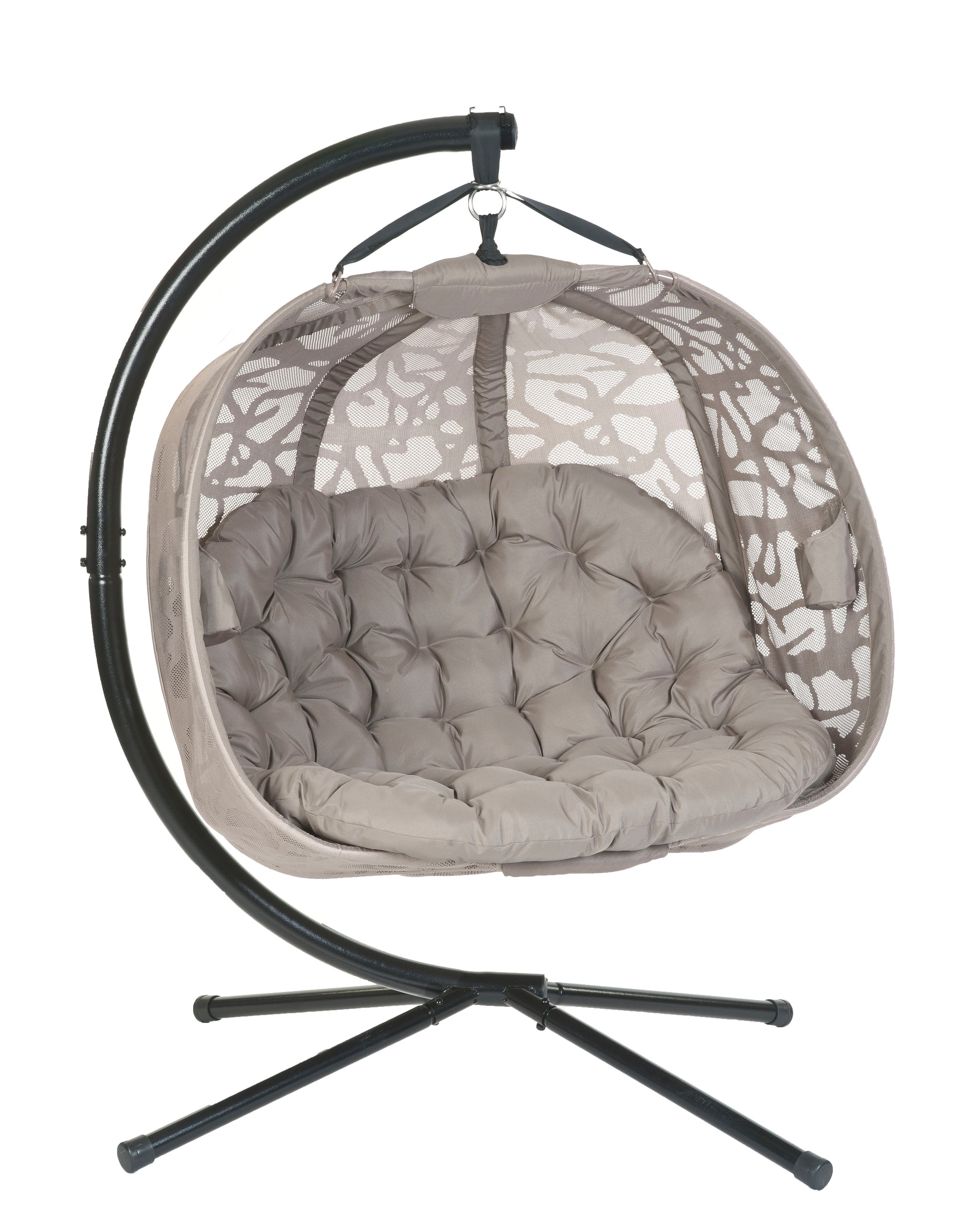 FlowerHouse Hanging Pumpkin Loveseat Chair with stand-Branch - front view