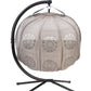FlowerHouse Hanging Pumpkin Patio Loveseat Chair with stand-Dream Catcher - back view