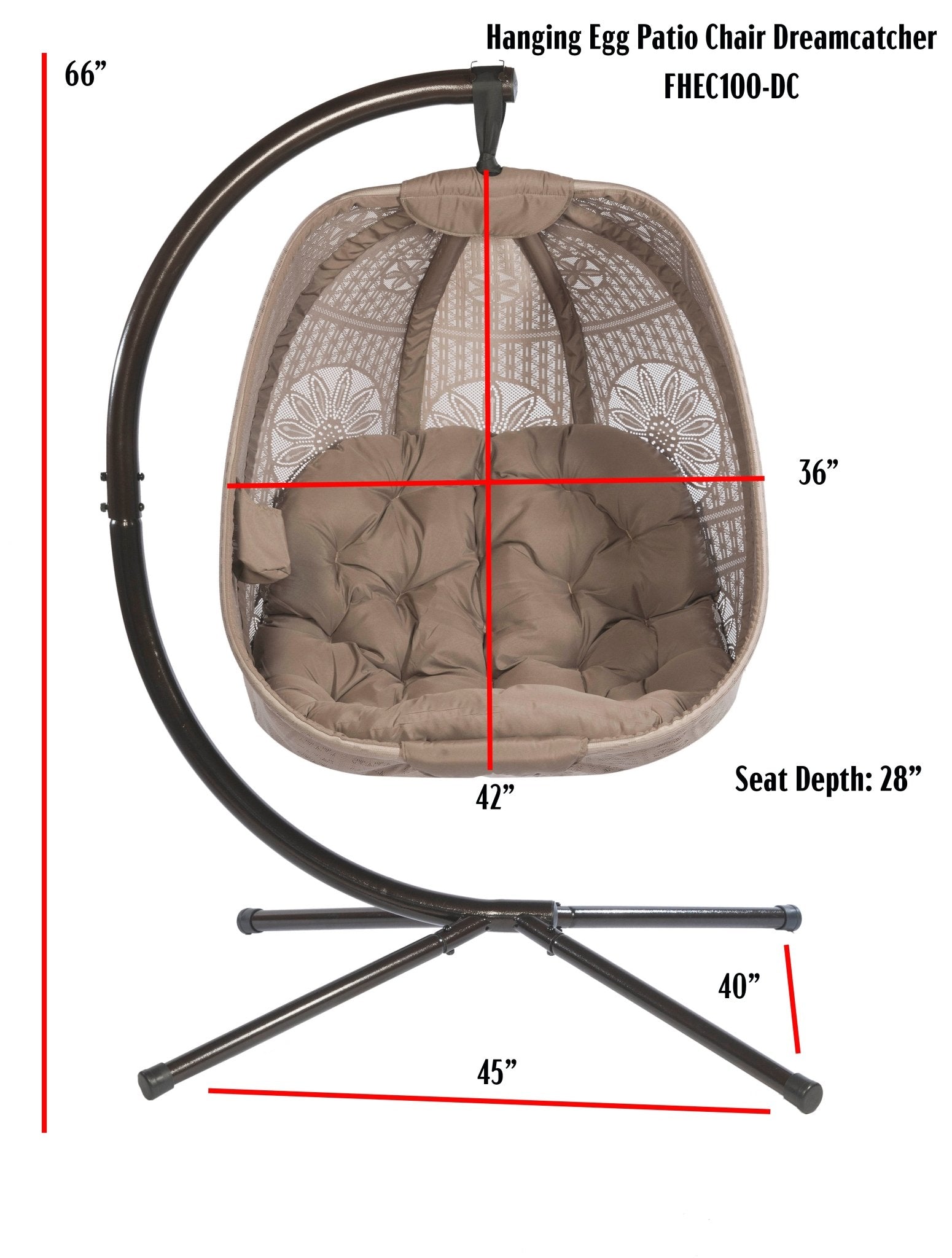 FlowerHouse Hanging Egg Chair - Dreamcatcher with stand - Outdoor Oasis