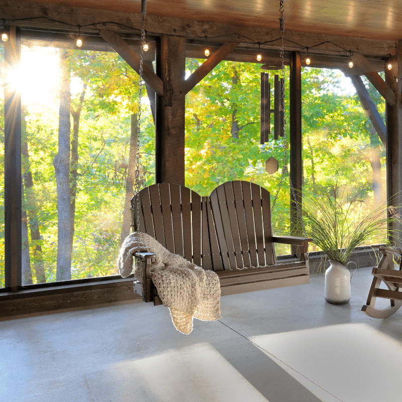 LuxCraft 4' Adirondack Swing - Outdoor Oasis
