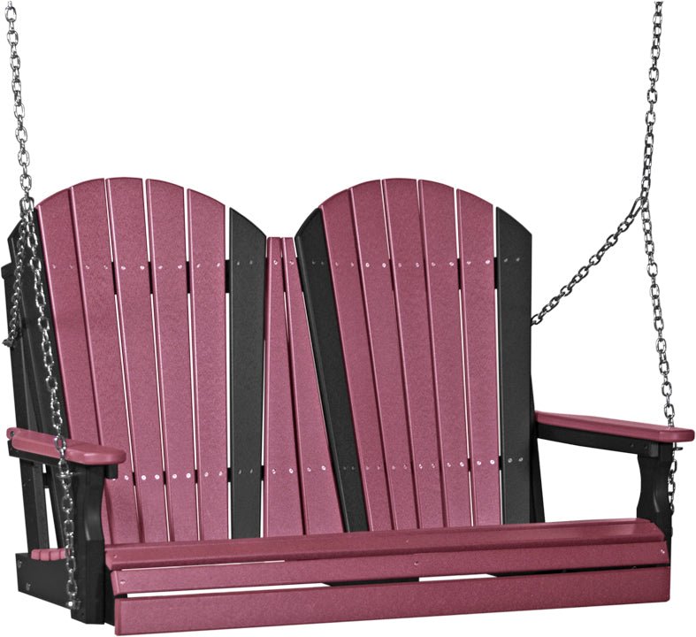 LuxCraft 4' Adirondack Swing - Outdoor Oasis