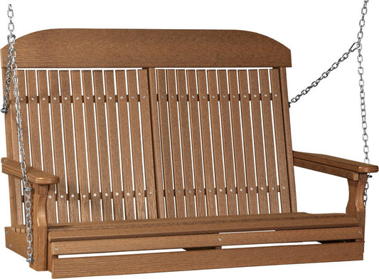 LuxCraft 4' Classic Swing - Premium Woodgrain Line - Outdoor Oasis