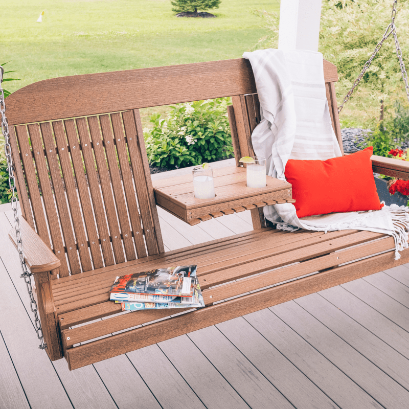 LuxCraft 5' Classic Swing - Premium Woodgrain Line - Outdoor Oasis